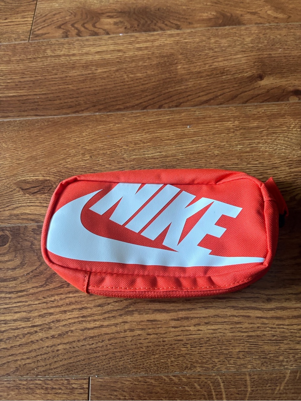 Nike Bright Orange Canvas Zip Pouch with ID Label